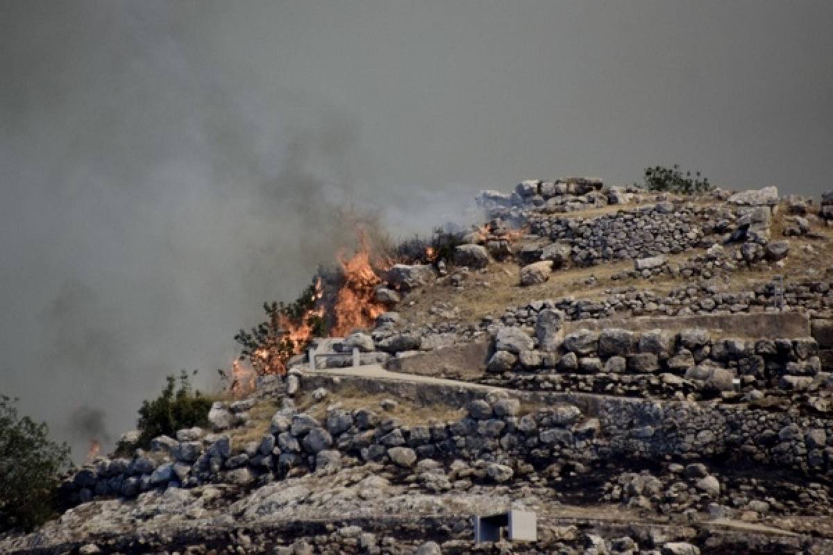 Η πρώτη εκτίμηση για τη φωτιά στις Μυκήνες (photos)
