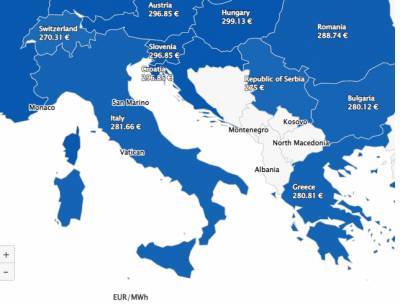 Οι τιμές ενέργειας σε Ελλάδα και ΕΕ- Live χάρτης