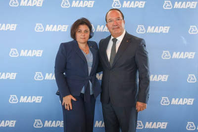 Veronica Squinzi, CEO &amp; Co-owner της Mapei S.p.A - Δρ. Σπύρος Παπαγιαννάκης, Γενικός Διευθυντής της Mapei Hellas