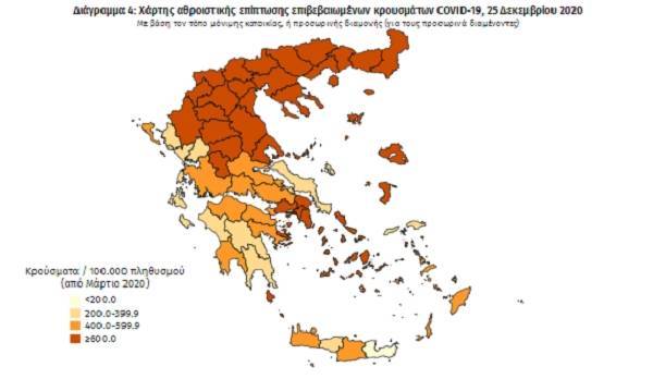Διασπορά κρουσμάτων κορονοϊού: 216 στην Αττική - 103 στη Θεσσαλονίκη
