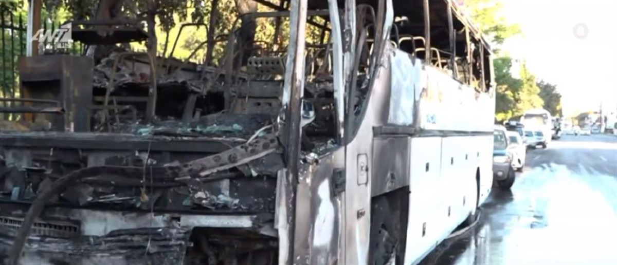 Σοβαρά επεισόδια έπειτα από συναυλία στη Γεωπονική-Κάηκαν τρία τουριστικά λεωφορεία