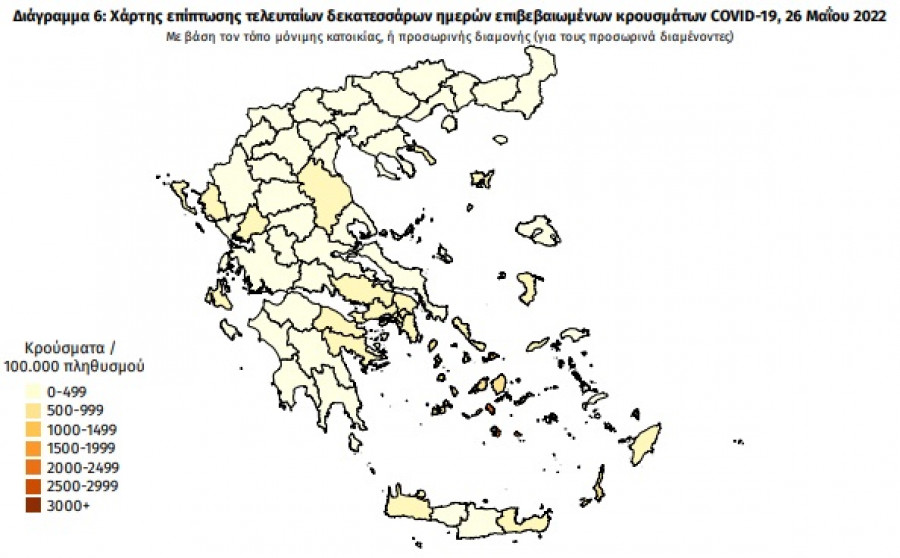 Διασπορά κρουσμάτων: 2.455 στην Αττική, 329 στη Θεσσαλονίκη