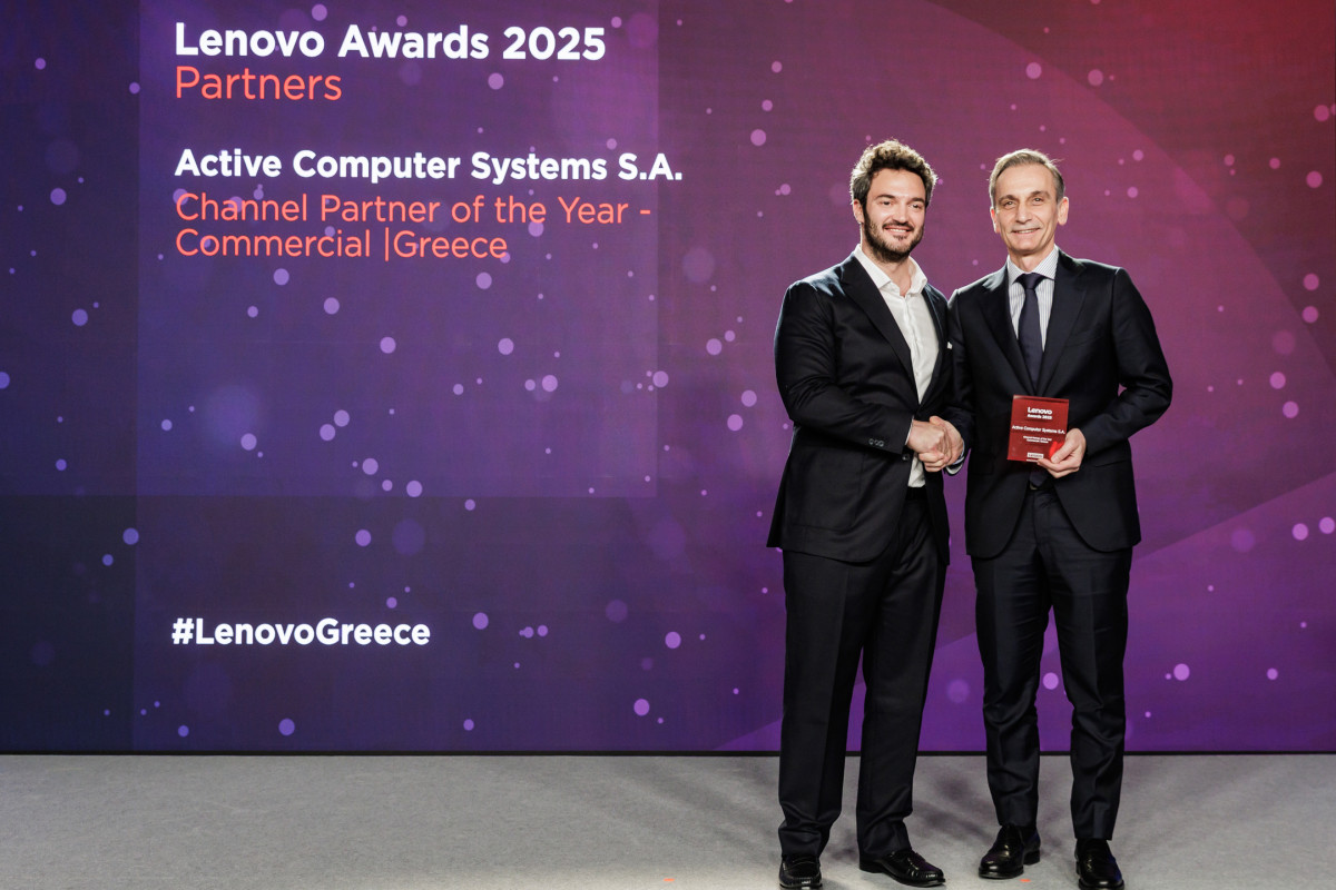 Active: Ανακηρύχθηκε Channel Partner of the Year - Commercial Greece στα Lenovo Awards 2025