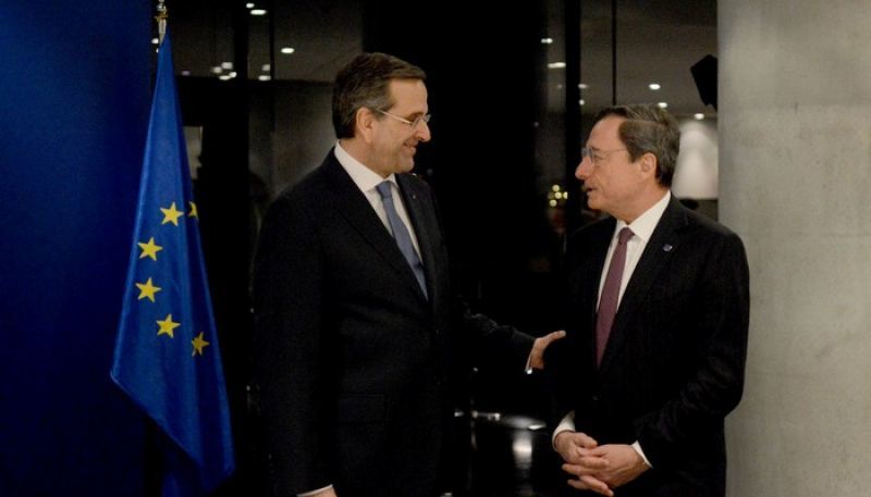 Επικοινωνία Σαμαρά με Ντράγκι: Πρωταρχική μου μέριμνα η θωράκιση των τραπεζών