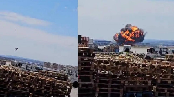Αεροσκάφος F-18 συνετρίβη στη Σαραγόσα- Βαριά τραυματισμένος ο πιλότος