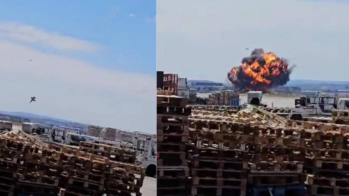 Αεροσκάφος F-18 συνετρίβη στη Σαραγόσα- Βαριά τραυματισμένος ο πιλότος