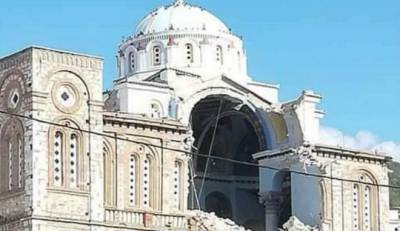 Σεισμός: Κατέρρευσε τμήμα της Παναγίας Θεοτόκου στο Καρλόβασι