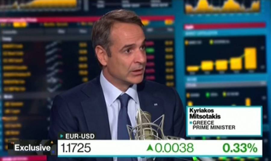 Μητσοτάκης στο Bloomberg: Βελτιώθηκε το οικονομικό κλίμα- Μεγάλο ενδιαφέρον για επενδύσεις