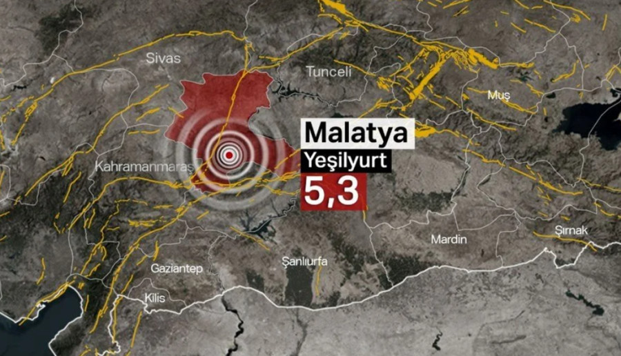 Τουρκία: Ισχυρός σεισμός 5,3 Ρίχτερ ταρακούνησε τη Μαλάτεια
