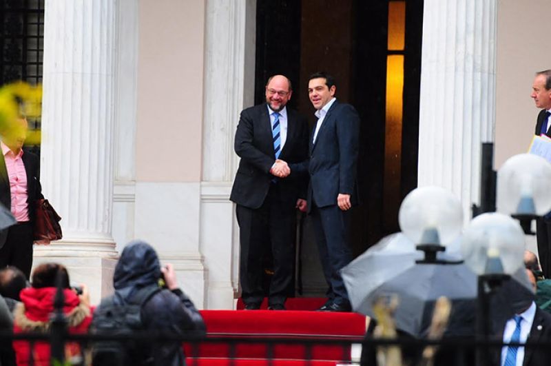Τσίπρας με Σουλτς: Σε πολλά σημεία συμφωνούμε και σε άλλα διαφωνούμε