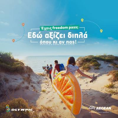 AEGEAN-Freedom Pass:Τι να γνωρίζουν οι νέοι για την αξιοποίησή του