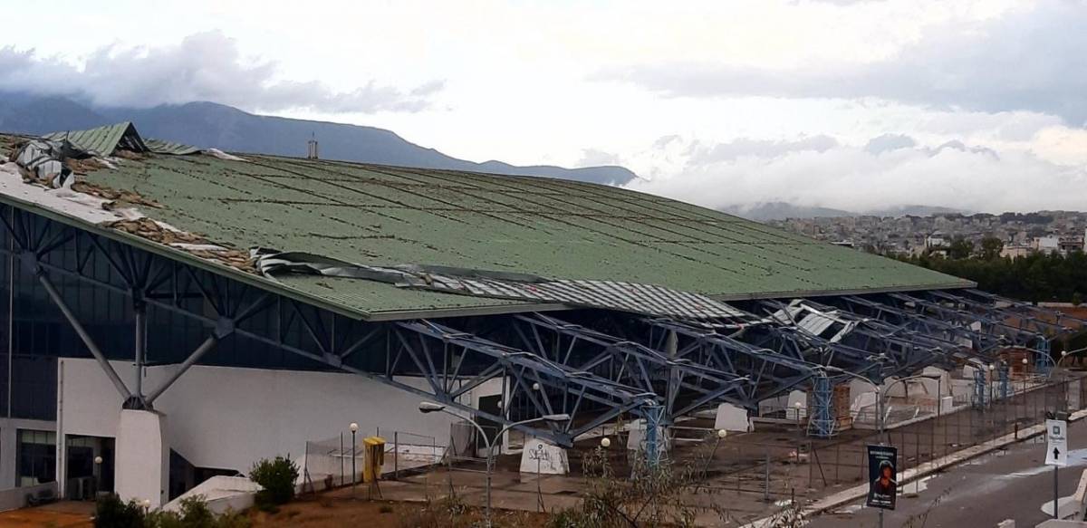 ΕΤΑΔ: Σοβαρές ζημιές στο Ολυμπιακό Κέντρο Γαλατσίου λόγω του ανεμοστρόβιλου