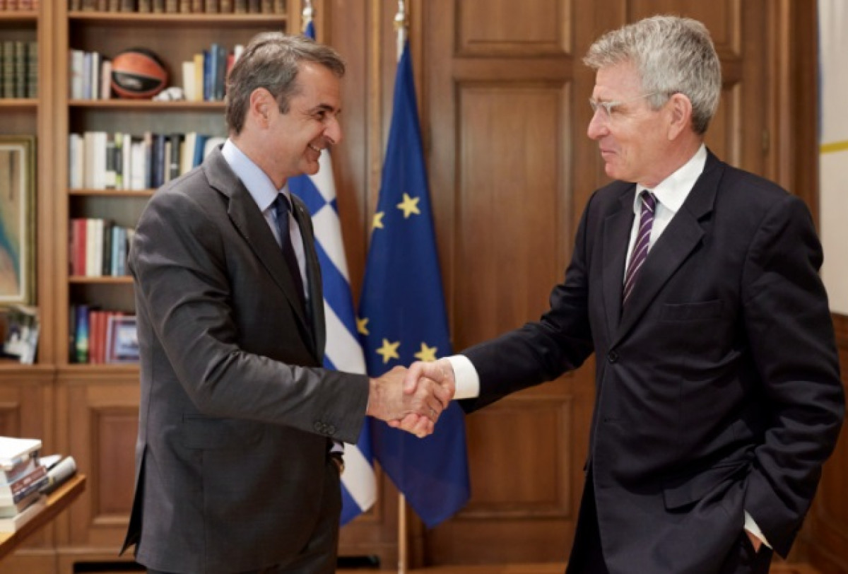 Με τον απερχόμενο πρέσβη των ΗΠΑ συναντήθηκε ο Κυριάκος Μητσοτάκης