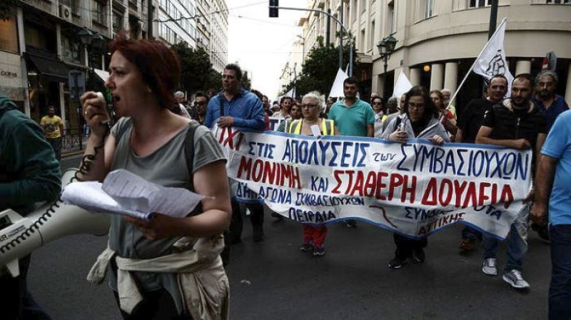Ενταση στην πορεία των συμβασιούχων στους ΟΤΑ