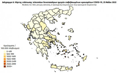 Διασπορά κρουσμάτων: 2.551 στην Αττική, 292 στη Θεσσαλονίκη