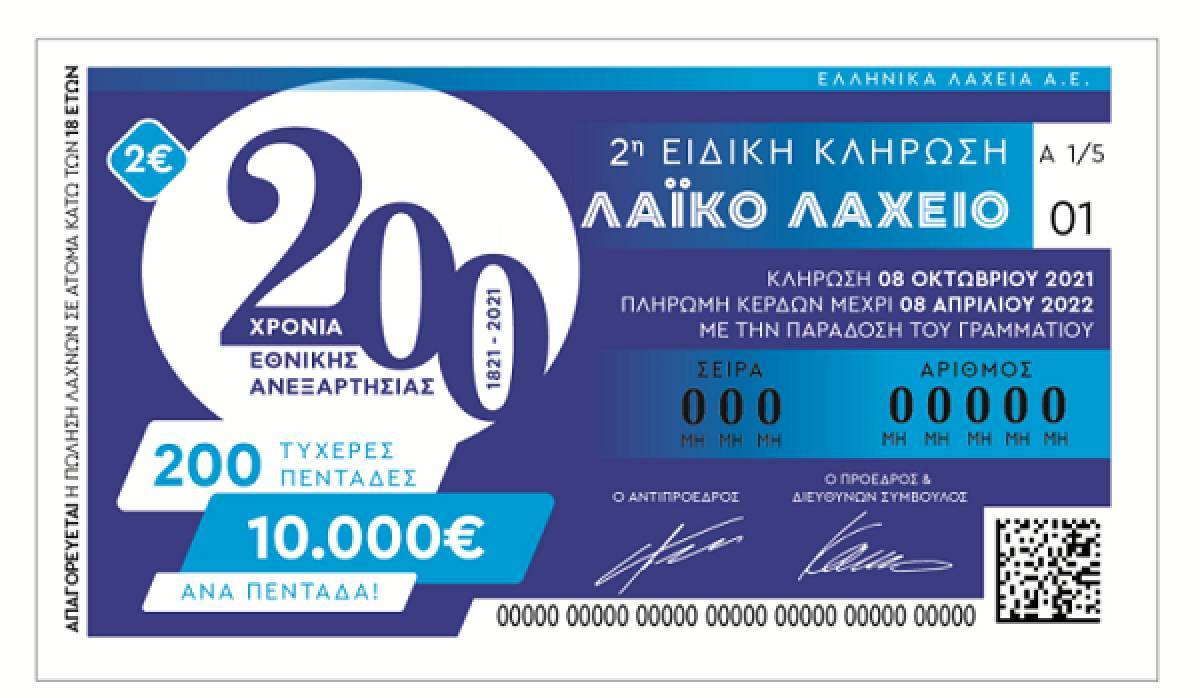 Αντίστροφη μέτρηση για τη 2η ειδική κλήρωση του Λαϊκού Λαχείου