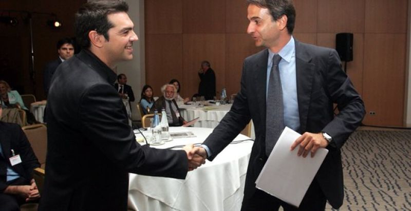 Στο Μαξίμου ο πρόεδρος της ΝΔ, Κυριάκος Μητσοτάκης