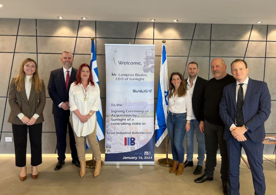 Sunlight Group: Εξαγόρασε το 51% της Israeli Industrial Batteries