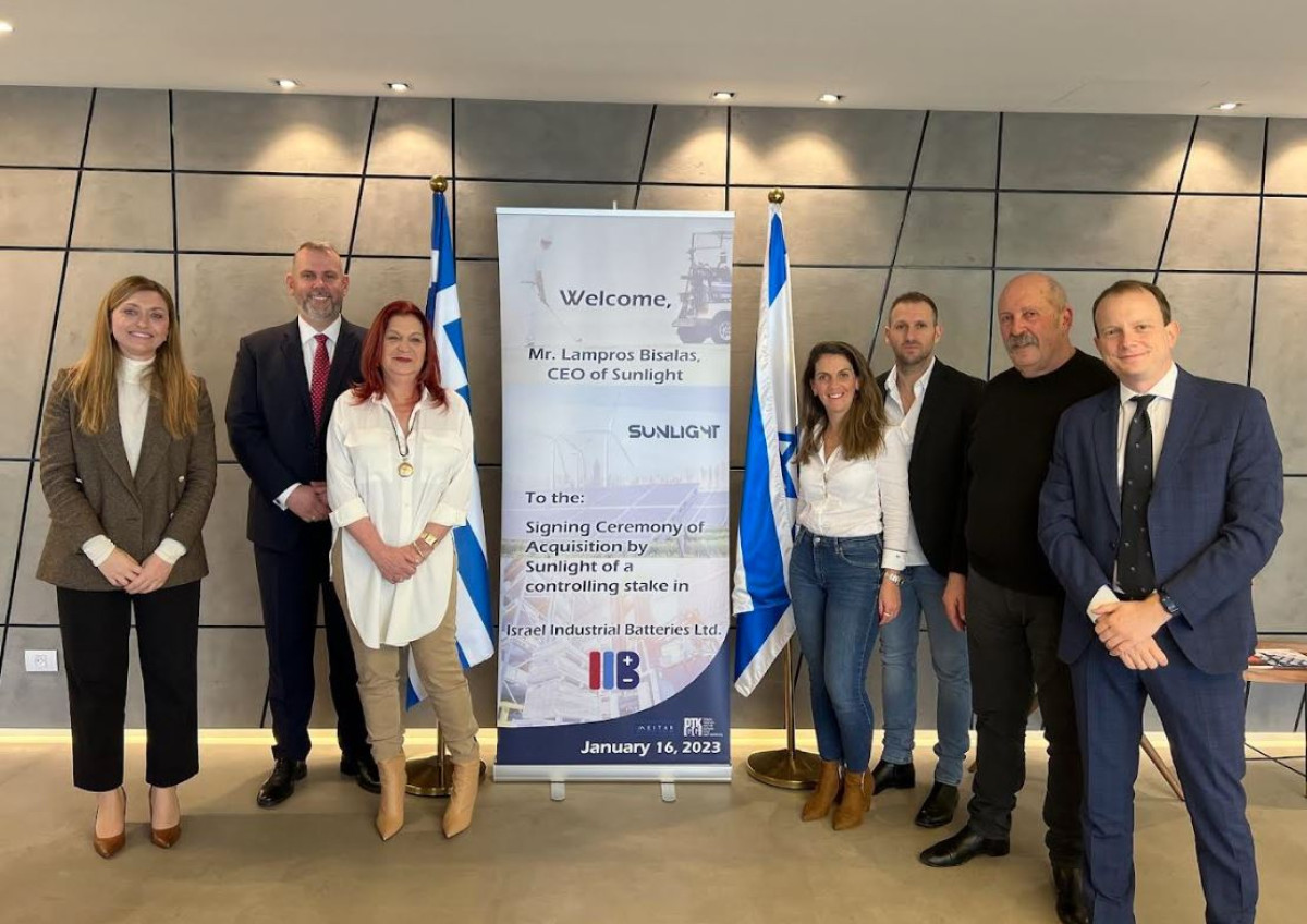 Sunlight Group: Εξαγόρασε το 51% της Israeli Industrial Batteries