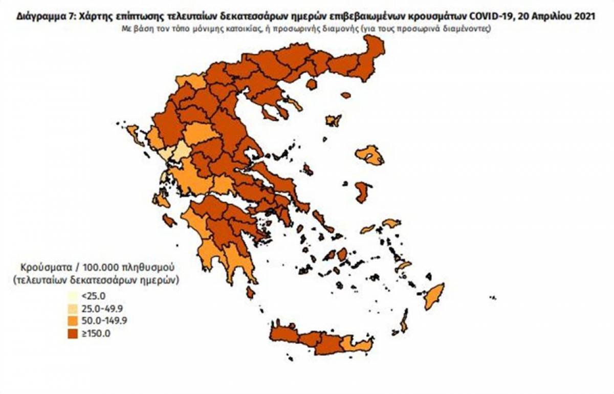 Διασπορά κρουσμάτων: 1.799 στην Αττική, 512 στη Θεσσαλονίκη