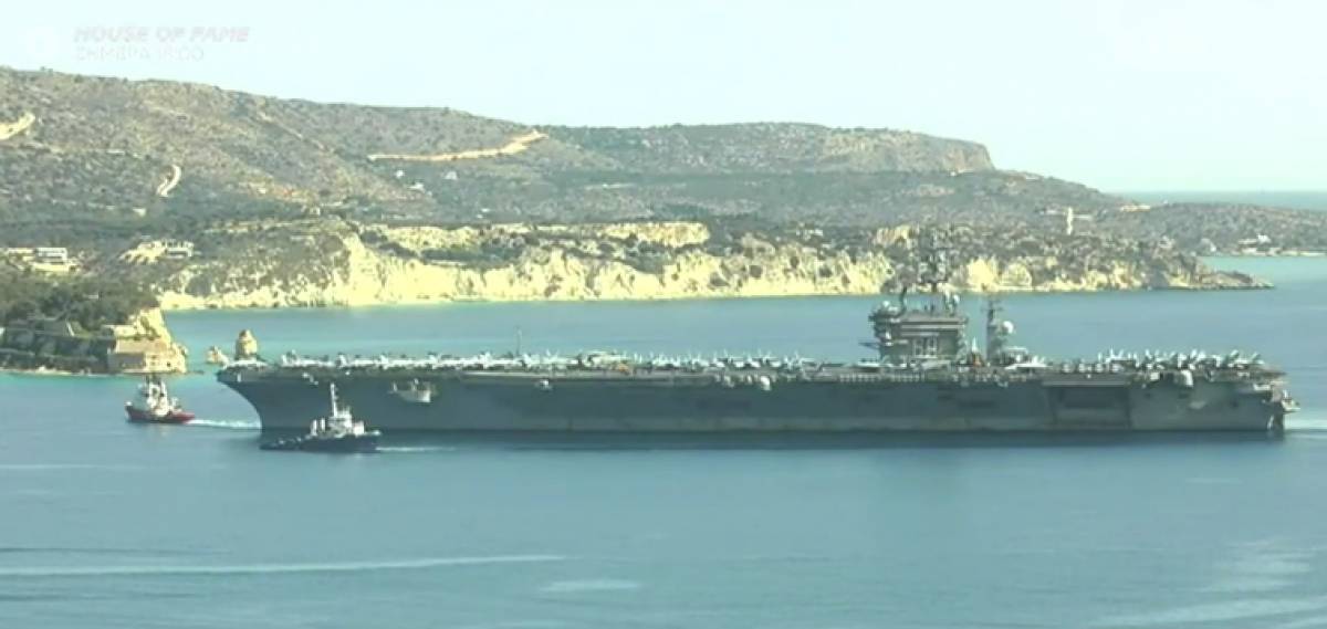 Στο αεροπλανοφόρο «Eisenhower» ο Κυριάκος Μητσοτάκης (video)
