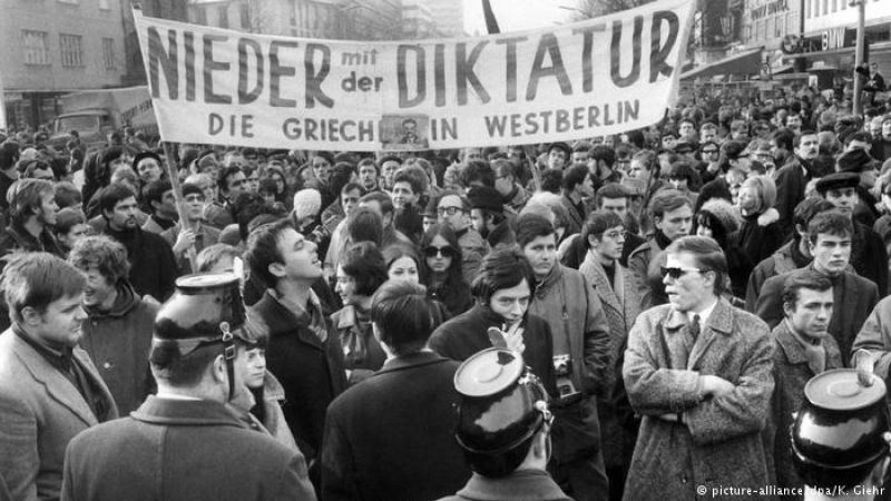 Έκθεση για τη στήριξη της ελληνικής αντιδικτατορικής δράσης από γερμανικά κόμματα