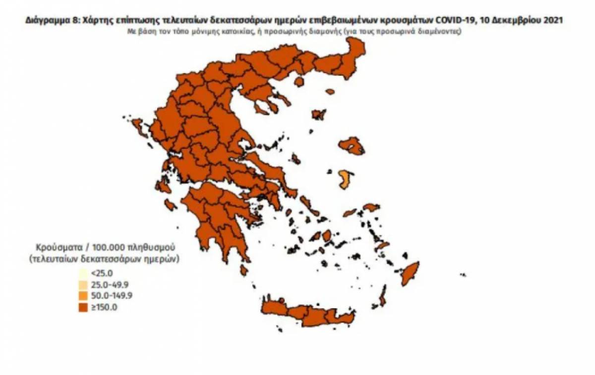 Διασπορά κρουσμάτων: 1.604 στην Αττική, 831 στη Θεσσαλονίκη