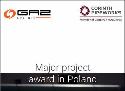 Η Σωληνουργεία Κορίνθου ανέλαβε σύμβαση από την GAZ-SYSTEM στην Πολωνία