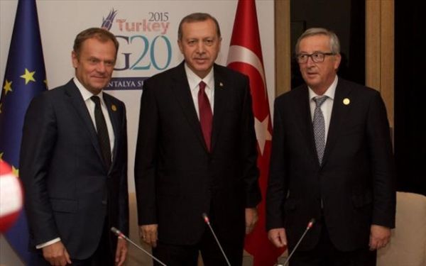 Συνάντηση Γιούνκερ, Τουσκ και Ερντογάν στην G20 για βίζα-προσφυγικό