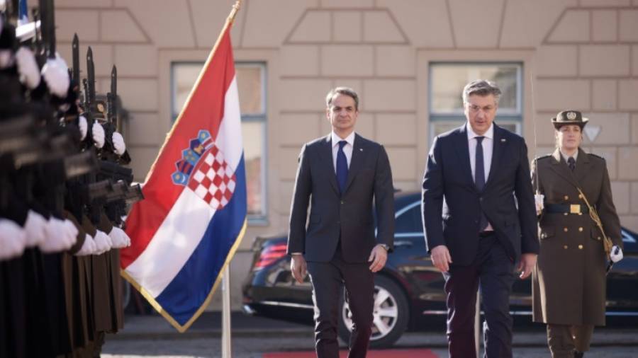 Μητσοτάκης: Με την Κροατία μοιραζόμαστε κοινό όραμα για ευημερούσα Βαλκανική