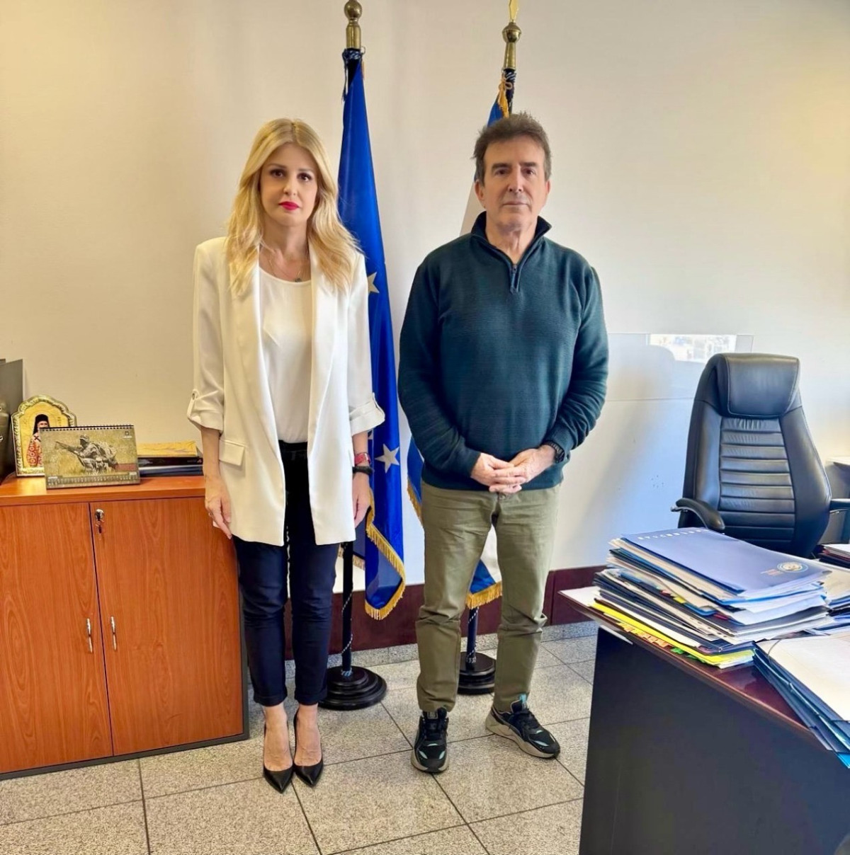 Συνάντηση Χρυσοχοϊδη- Ράπτη για την αντιμετώπιση της έμφυλης και ενδοοικογενειακής βίας