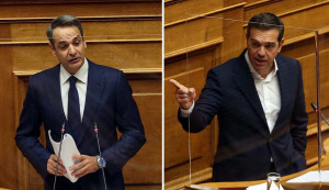 Πρόταση δυσπιστίας: Κορυφώνεται η συζήτηση με Μητσοτάκη- Τσίπρα (δείτε live)