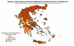 Κορονοϊός- Διασπορά κρουσμάτων: Παραμένουν στα «κόκκινα» έξι περιοχές