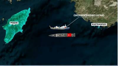 Τουρκική πρόκληση με πολεμικό πλοίο μεταξύ Ρόδου -Καστελόριζου