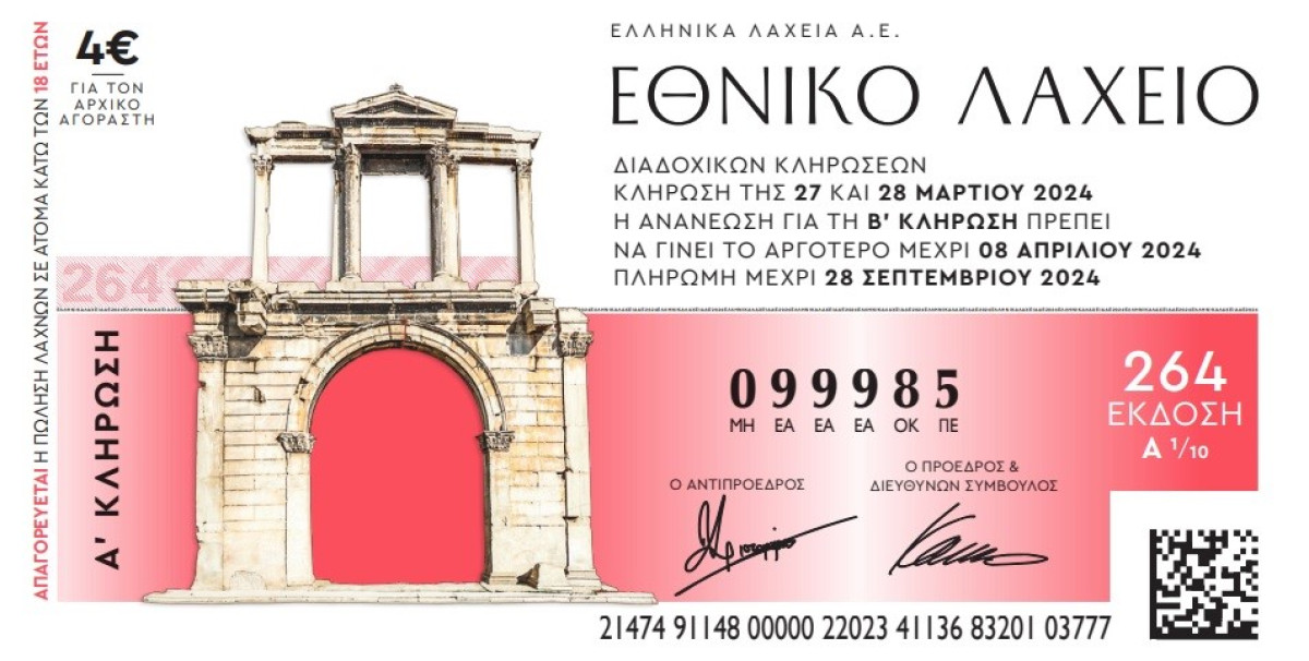 Διαθέσιμοι οι λαχνοί της νέας έκδοσης του Εθνικού Λαχείου
