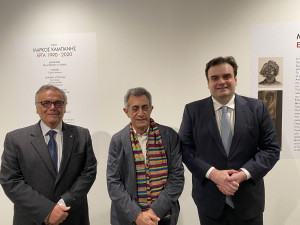 Πιερρακάκης: Στα εγκαίνια της αναδρομικής έκθεσης του Μάρκου Καμπάνη