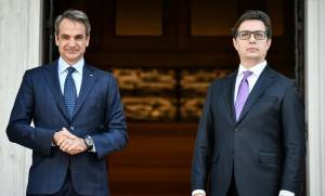Μητσοτάκης σε Πενταρόφσκι: Εφαρμόστε πλήρως τη Συμφωνία των Πρεσπών
