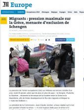 Le Monde: Έρχεται η αποπομπή της Ελλάδας από τη Σένγκεν