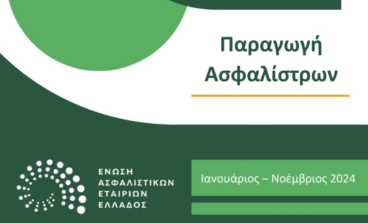 ΕΑΕΕ: Αύξηση 9,8% στην παραγωγή ασφαλίστρων το διάστημα Ιανουαρίου-Νοεμβρίου