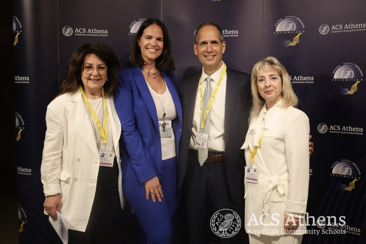 ACS Athens President Dr. Peggy Pelonis (Left) along with the school’s Principals: Dr. Matina Stergiopoulos (Middle School), Dr.Harry Leonardatos(Academy/High School) and Dora Andrikopoulos (Elementary School)