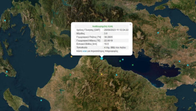 Σεισμός 3,6 ρίχτερ κοντά στο Αίγιο