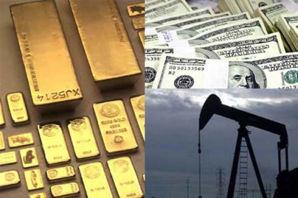 Ώθηση από το δολάριο σε πετρέλαιο και χρυσό