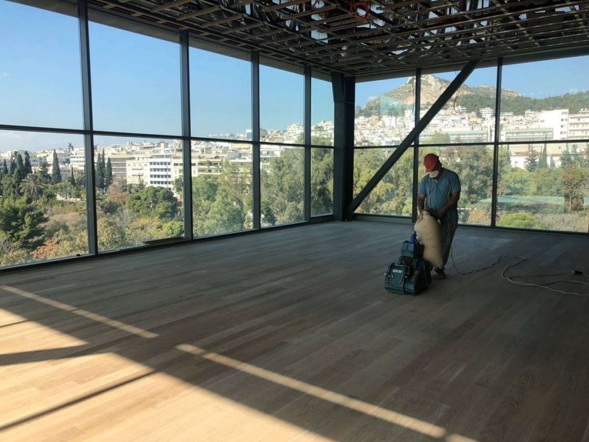 Εθνική Πινακοθήκη: Φωτογραφίες από τις εργασίες στο εσωτερικό της