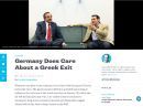 Η Γερμανία φοβάται το Grexit αλλά... μπλοφάρει, υποστηρίζει το BloombergView