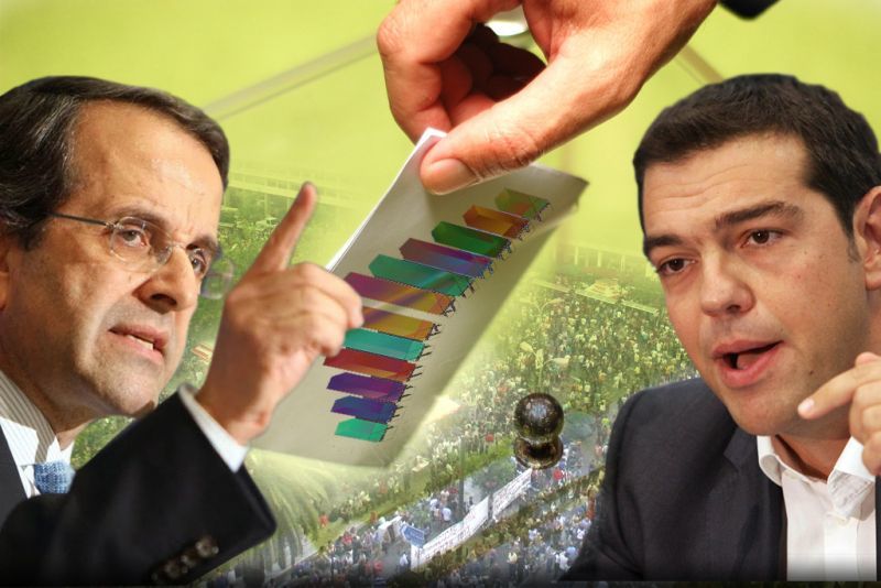 Στο «νήμα»η διαφορά ΝΔ - ΣΥΡΙΖΑ, σύμφωνα με νέα δημοσκόπηση