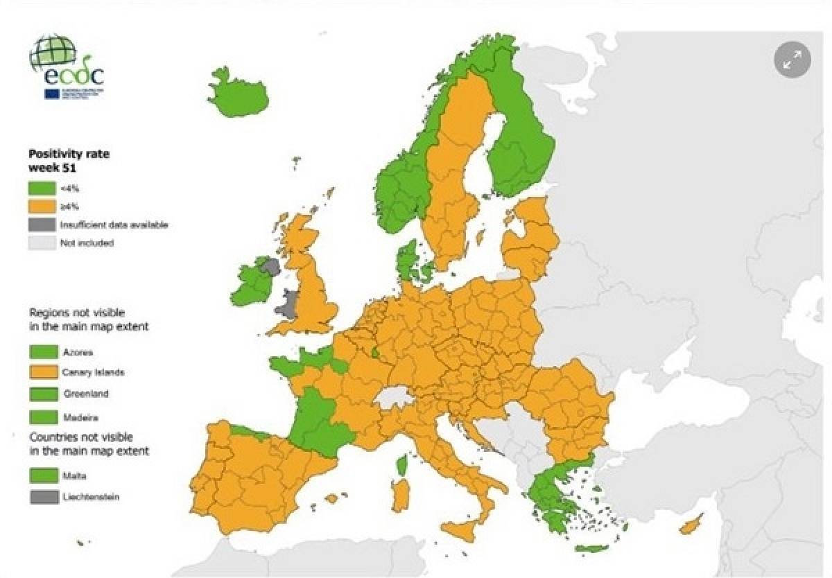 «Πρασίνισε» ξανά η Ελλάδα:Κάτω από το 4% ο δείκτης θετικότητας