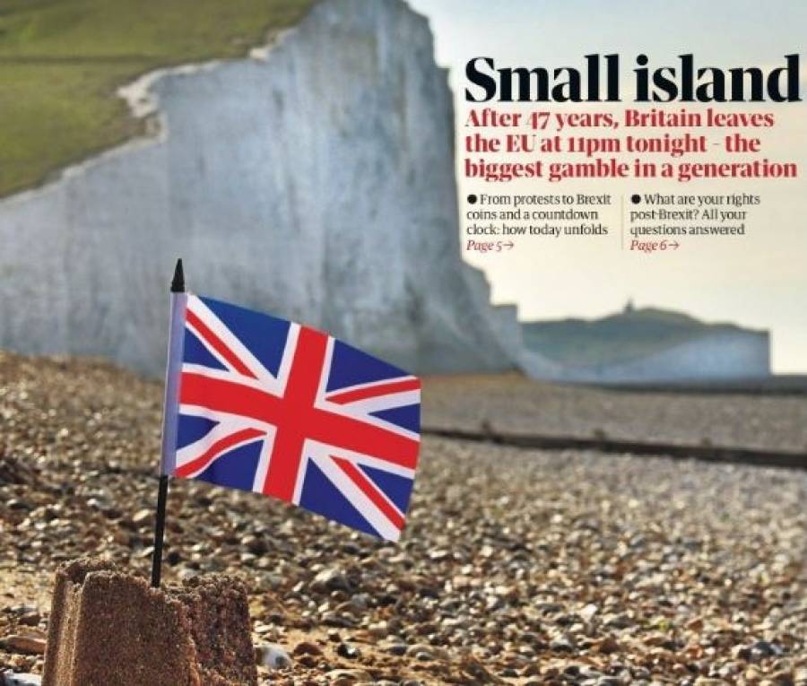 Τα ιστορικά πρωτοσέλιδα του βρετανικού Τύπου για το Brexit