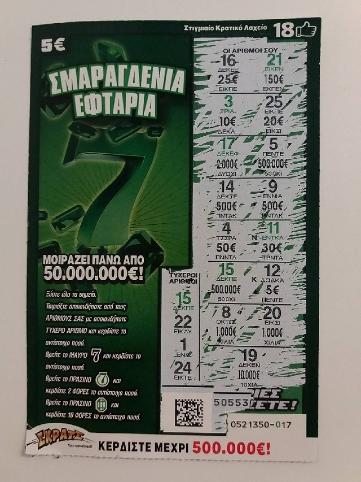 «Tρελάθηκε» η τύχη στην Κεφαλονιά-€500.000 για έναν τυχερό στο ΣΚΡΑΤΣ