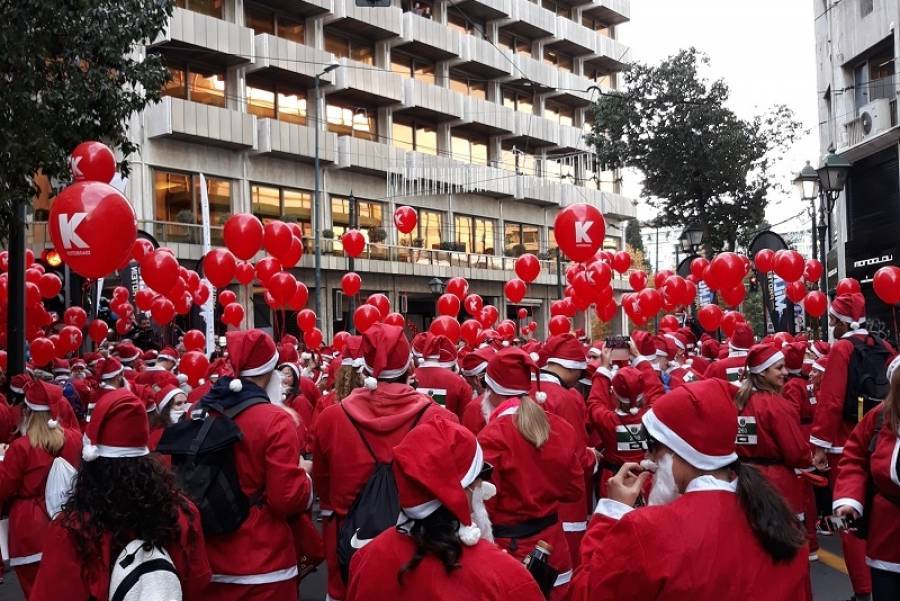 Η Κωτσόβολος στο 6o Santa Run στο Κέντρο της Αθήνας