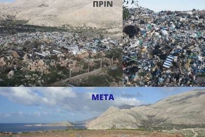 Πάνω από 2.000 τόνοι σκουπιδιών απομακρύνθηκαν από το ελικοδρόμιο Χάλκης